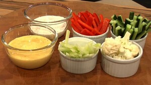 Rauwkost met 2 dips