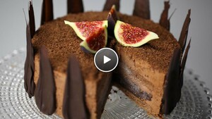Taart van chocolade, Rhonewijn en vijgen