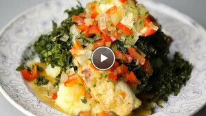 Kiprolletjes met kruidige aardappelpuree