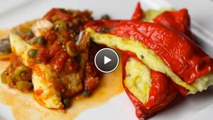 Zeebaars uit Veracruz & Gevulde puntpaprika's