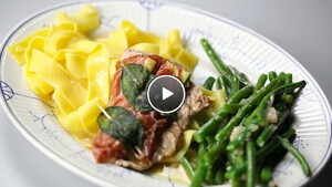 Kalfsvlees met salie en parmaham