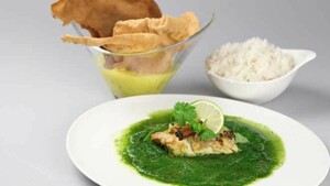 Groene viscurry