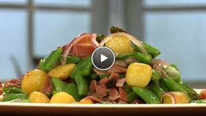 Snijbonen met Parmaham