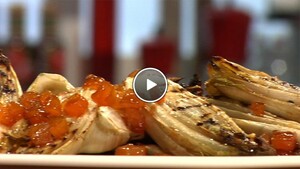 Gegrilde witlof met sherrystroop