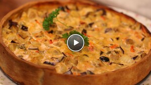 Caponata-geitenkaas quiche
