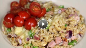 Macaroni ham,kaas,banaan