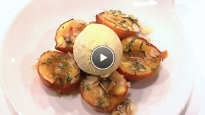 Perziken met honing uit de oven