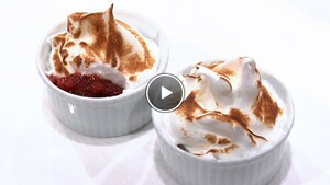 Chutney van kruisbessen met eiwitschuim