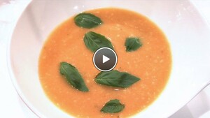 Soep van geroosterde tomaten
