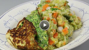 Boerderijstamppot met kruidenomelet