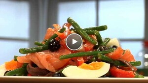 Salade Niçoise met gerookte zalm