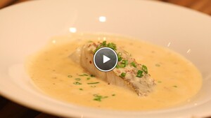 Franse mosterdsoep met kabeljauw