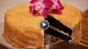 Tropische chocolade-kokostaart