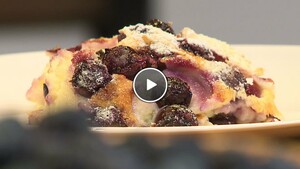Clafoutis van blauwe bessen