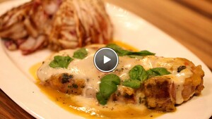 Braciole di Maiale con crema di zucca e taleggio + radicchio alla griglia