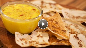 Yoghurtsoep met saffraan en anijsbruschetta