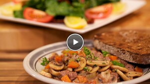 Spezzatino di carne con funghi (Varkensvlees met champignon)