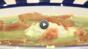 Venkelsoep met limoen-crème fraîche