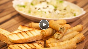Fatima’s vingers en venkel in venkelolie met verse ricotta