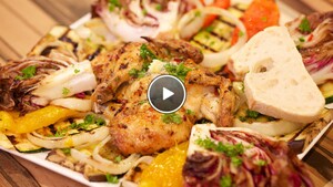 Pollo alla Diavola (duivelse kip) & Verdure grilgliate (gegrilde groente)