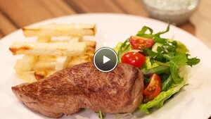 Knolselderij frietjes met kruidendip