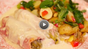 Witlof uit de oven met kaassaus van cuisine light