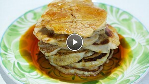 Antilliaanse pannenkoek met zelfgemaakte appelstroop