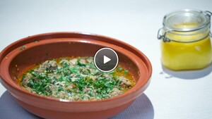 Algerijnse m’toum en zelfgemaakte Smen