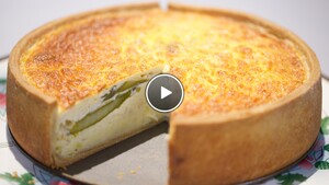 Groene asperge-quiche