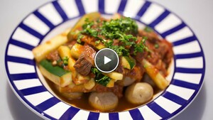 Stoofschotel van rund en courgette