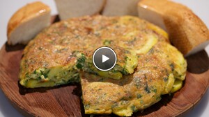 Tortilla met peterselie en ui & snelle tortilla