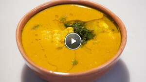 Vissoep met saffraan en venkel & groene harissa