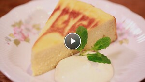 Amandel-appelcake met vanille crème fraîche (glutenvrij)