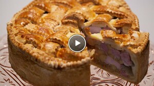Kip-bacon pie met appel