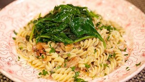 Fusilli met paddenstoelen-gorgonzolasaus