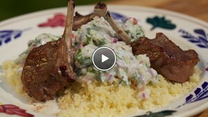 Lamskoteletjes met yoghurt-muntsaus