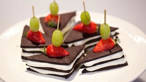 Chocosandwich met roomkaasmousse