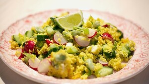 Couscous met abrikozen en geitenkaas