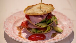 Pannenkoeken-clubsandwich