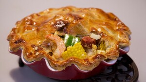 Creoolse frogmore pie