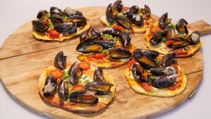 Mini-mosselpizza's