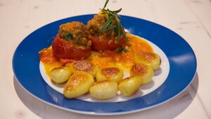 Tomaten gevuld met Provençaals gehakt