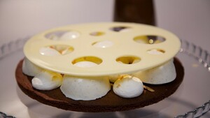 De moderne Dame Blanche-taart