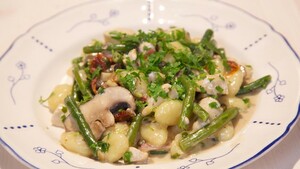 Gnocchi met portobello en blauwe kaas