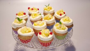 Pina colada-cupcakes