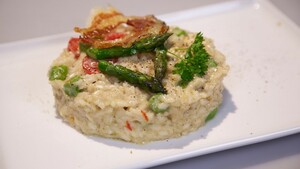 Risotto alla asparagi e tartufo (Risotto met asperges en truffel)