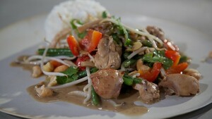 Groene curry met haricots verts