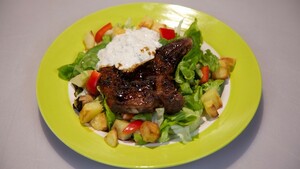 Balsamicokarbonades met tzatziki