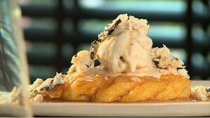Gekaramelliseerde ananas met homemade ijs