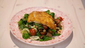Kikkererwtensalade met kabeljauw